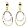 Pendientes oro amarillo/blanco colgantes