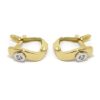 Pendientes oro amarillo/blanco circonitas