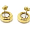 Pendientes oro amarillo/blanco redondos