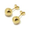 Pendientes redondos bola oro amarillo