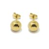 Pendientes redondos bola oro amarillo
