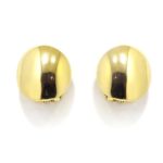 Pendientes redondos curvados oro amarillo