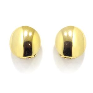 Pendientes redondos curvados oro amarillo