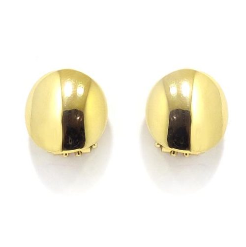 Pendientes redondos curvados oro amarillo
