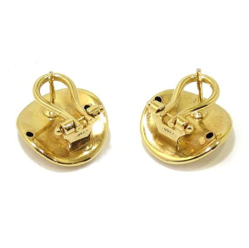 Pendientes redondos curvados oro amarillo