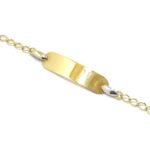 Pulsera identidad oro amarillo 13,5cm