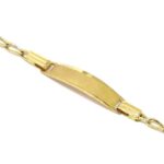 Pulsera identidad oro amarillo 161mm