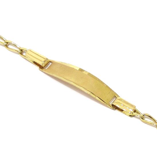 Pulsera identidad oro amarillo 161mm