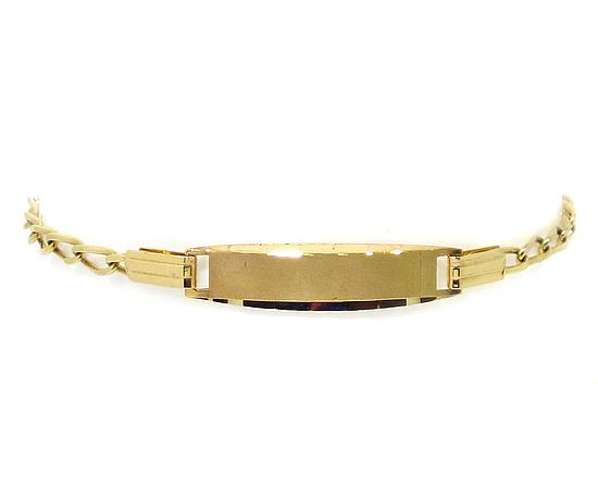 Pulsera identidad oro amarillo 16,1cm