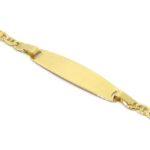 Pulsera identidad oro amarillo 165mm