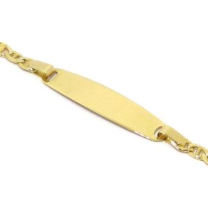 Pulsera identidad oro amarillo 165mm