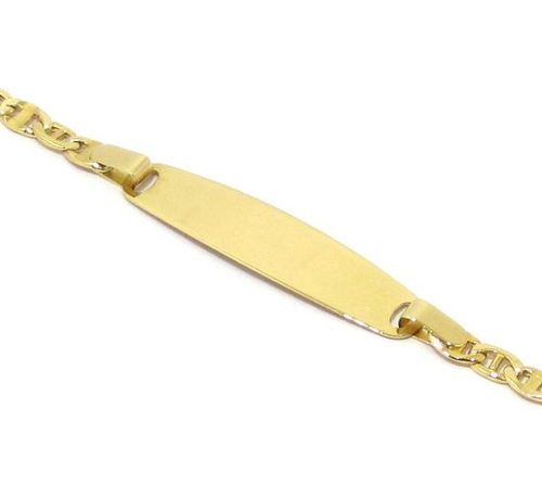 Pulsera identidad oro amarillo 165mm