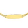 Pulsera identidad oro amarillo 165mm