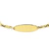Pulsera identidad oro amarillo 160mm