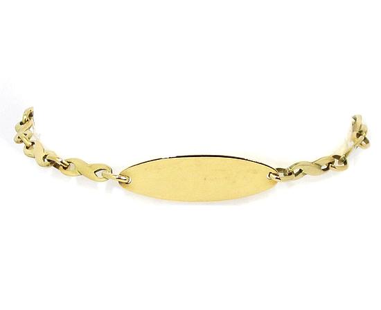 Pulsera identidad oro amarillo 160mm