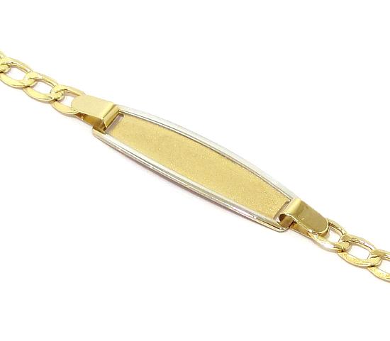 Pulsera identidad oro amarillo 180mm
