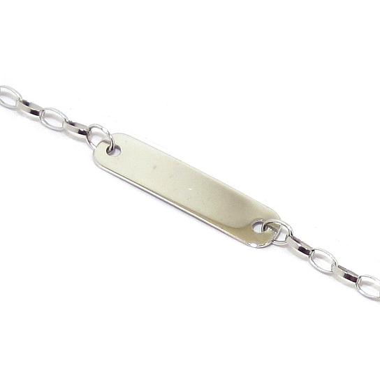 Pulsera identidad oro blanco 142mm