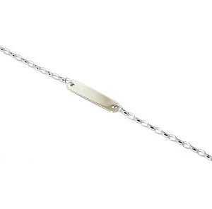 Pulsera identidad oro blanco 142mm