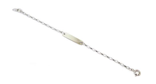 Pulsera identidad oro blanco 142mm