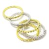 Anillo plata bicolor combo diferentes