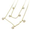 Collar plata dorada estrellas circonitas