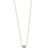 Collar plata dorada saturno circonitas bajo rodio