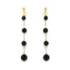 Pendientes largos onix oro amarillo