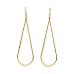 Pendientes largos oro amarillo