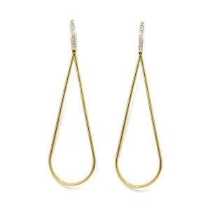 Pendientes largos oro amarillo
