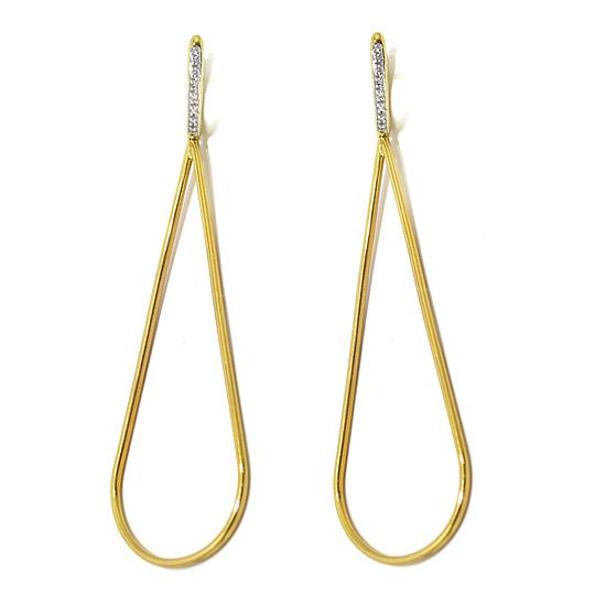 Pendientes largos oro amarillo
