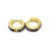 Pendientes plata dorada aro amatista