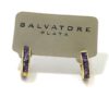 Pendientes plata dorada aro amatista