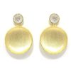 Pendientes plata dorada circulo circonitas
