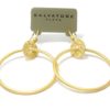 Pendientes plata dorada aro satinado