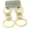 Pendientes plata dorada tres aros
