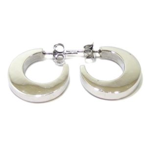 Pendientes plata aro tubo rectangular