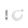 Pendientes plata aro tubo rectangular