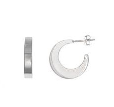 Pendientes plata aro tubo rectangular