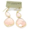 Pendientes plata rosa cuarzo rosa pera