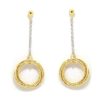 Pendientes cadena aros diamantados
