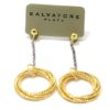 Pendientes cadena aros diamantados