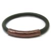 Pulsera caballero acero marron piel