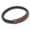 Pulsera caballero acero marron piel