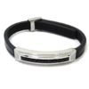 Pulsera caballero acero piedras piel