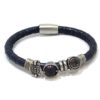 Pulsera alta bisuteria rodio piel