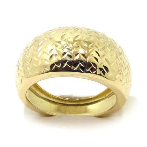 Anillo ancho decorado oro amarillo A3449