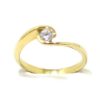 Anillo solitario circonita oro amarillo