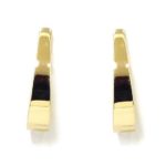 Pendientes oro amarillo liso trapecio envolvente