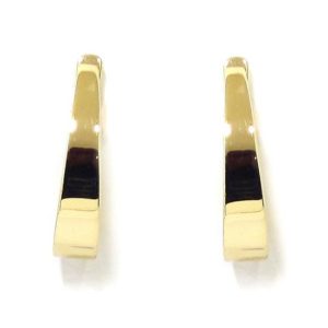 Pendientes oro amarillo liso trapecio envolvente