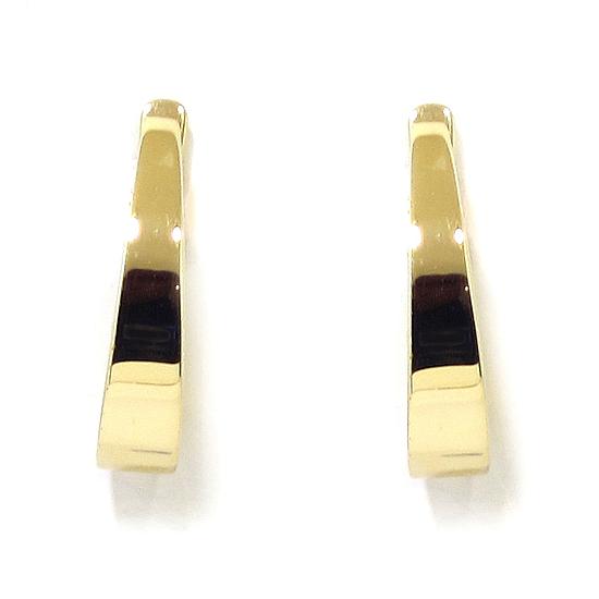 Pendientes oro amarillo liso trapecio envolvente